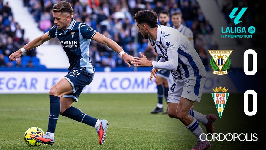 El Córdoba CF perdona al Leganés en Butarque y alarga su sequía de victorias