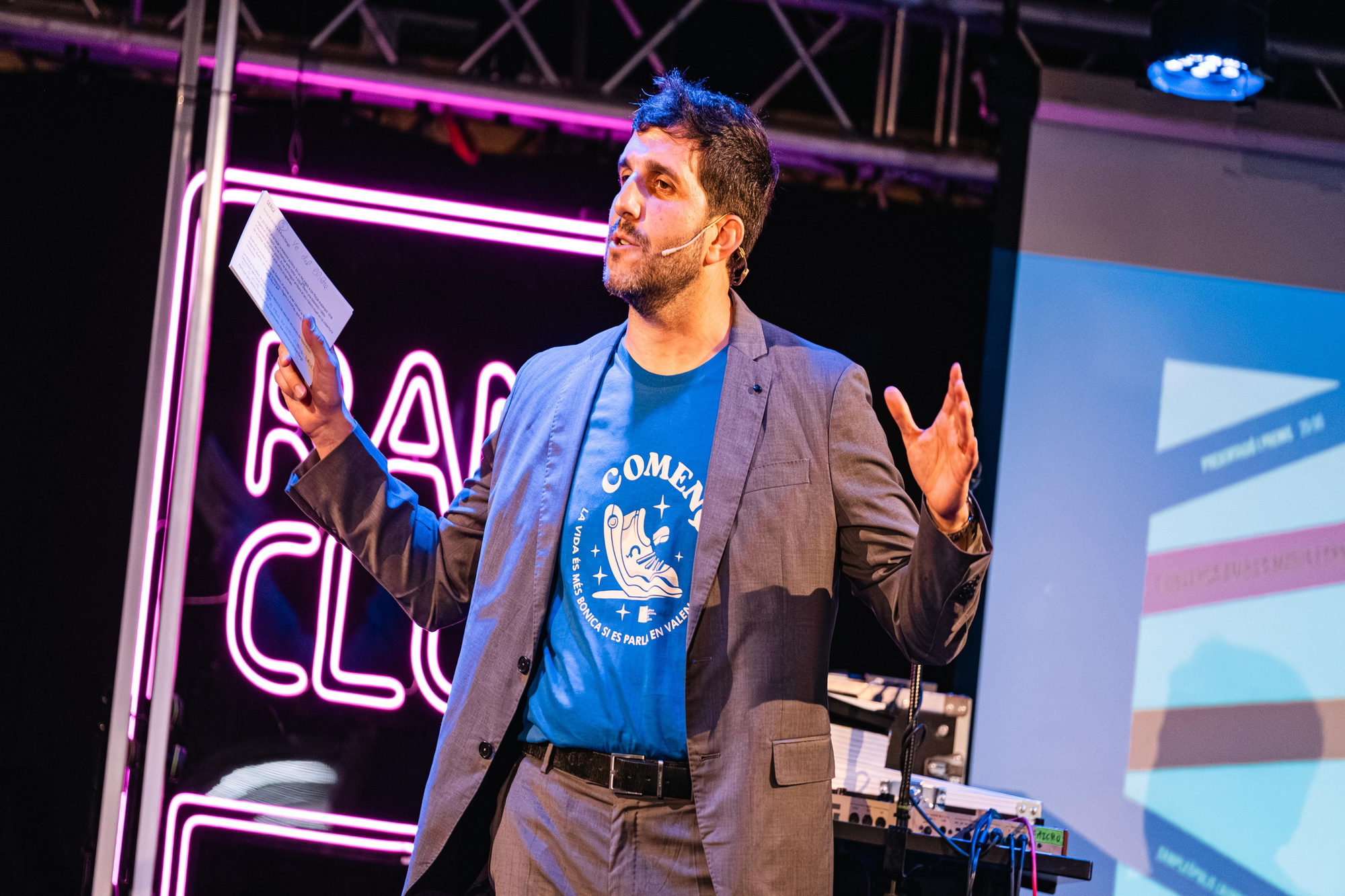 Sergi Pitarch, durant la I Festa pel Valencià d'elDiario.es.