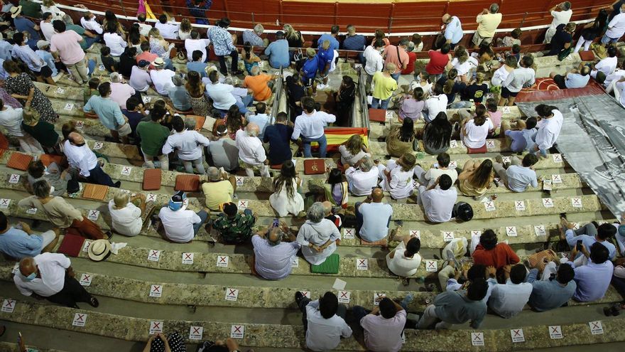 Imagen cenital de la plaza de toros de El Puerto de Santa María, cedida por el Ayuntamiento.