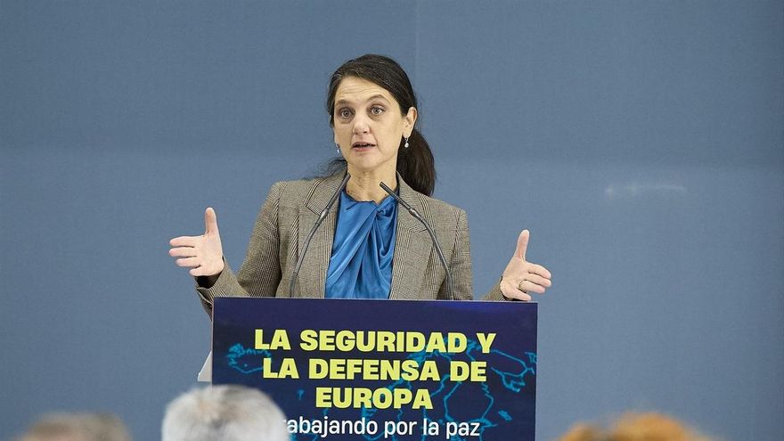 La secretaria de Organización del PSOE de Madrid, Pilar Sánchez Acera, interviene durante una jornada sobre ‘La seguridad y la Defensa en Europa, en el Círculo de Bellas Artes, a 25 de octubre de 2025, en Madrid (España). Jesús Hellín / Europa Press