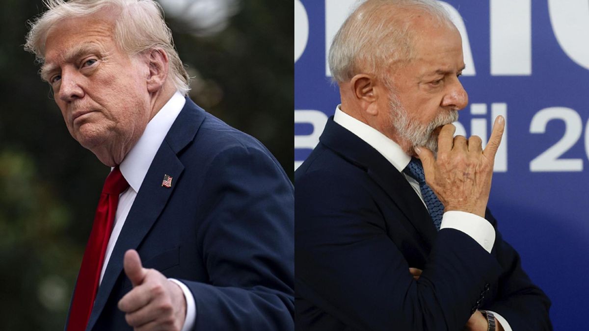El presidente de Estados Unidos, Donald Trump, y el presidente brasileño, Luiz Inácio Lula da Silva.
