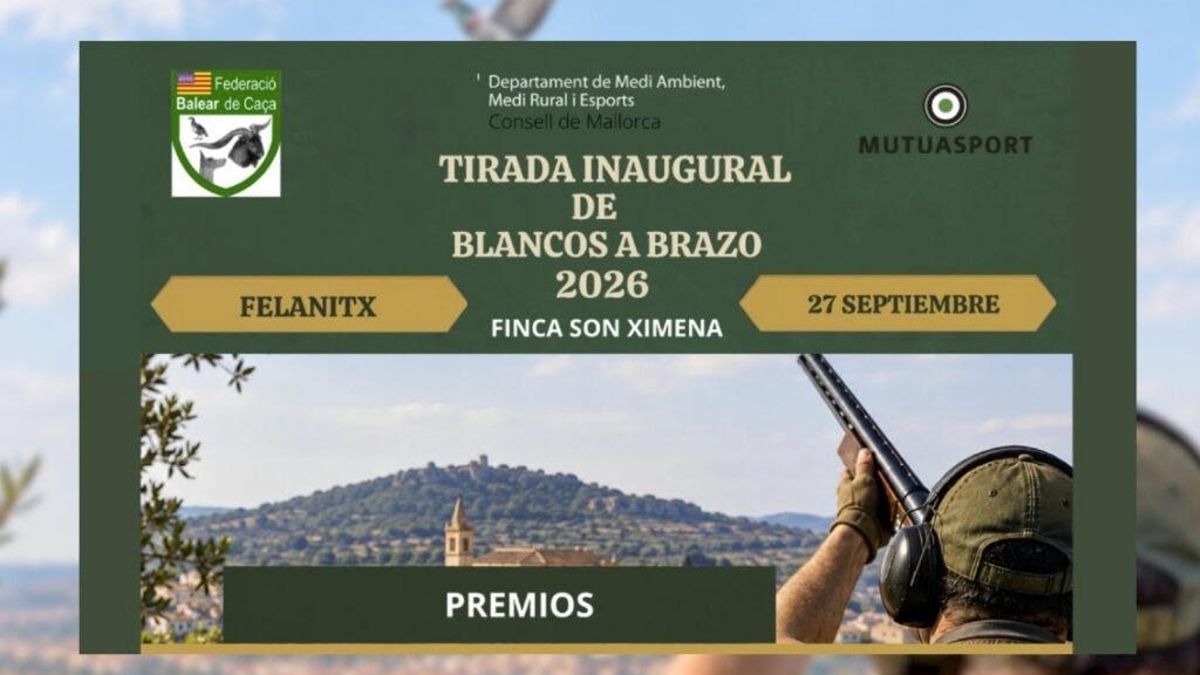 Cartel promocional de la jornada de tiro al pichón en Felanitx.