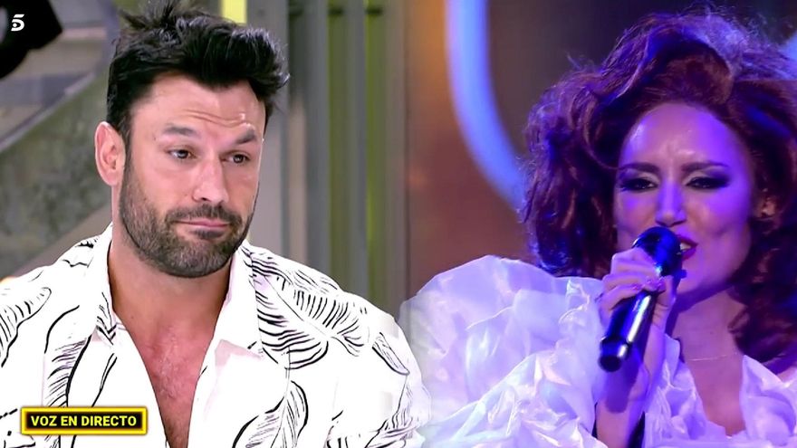 Las imágenes de Jorge Pérez aparecieron durante la actuación de Alba Carrillo en 'Mediafest Night Fever'