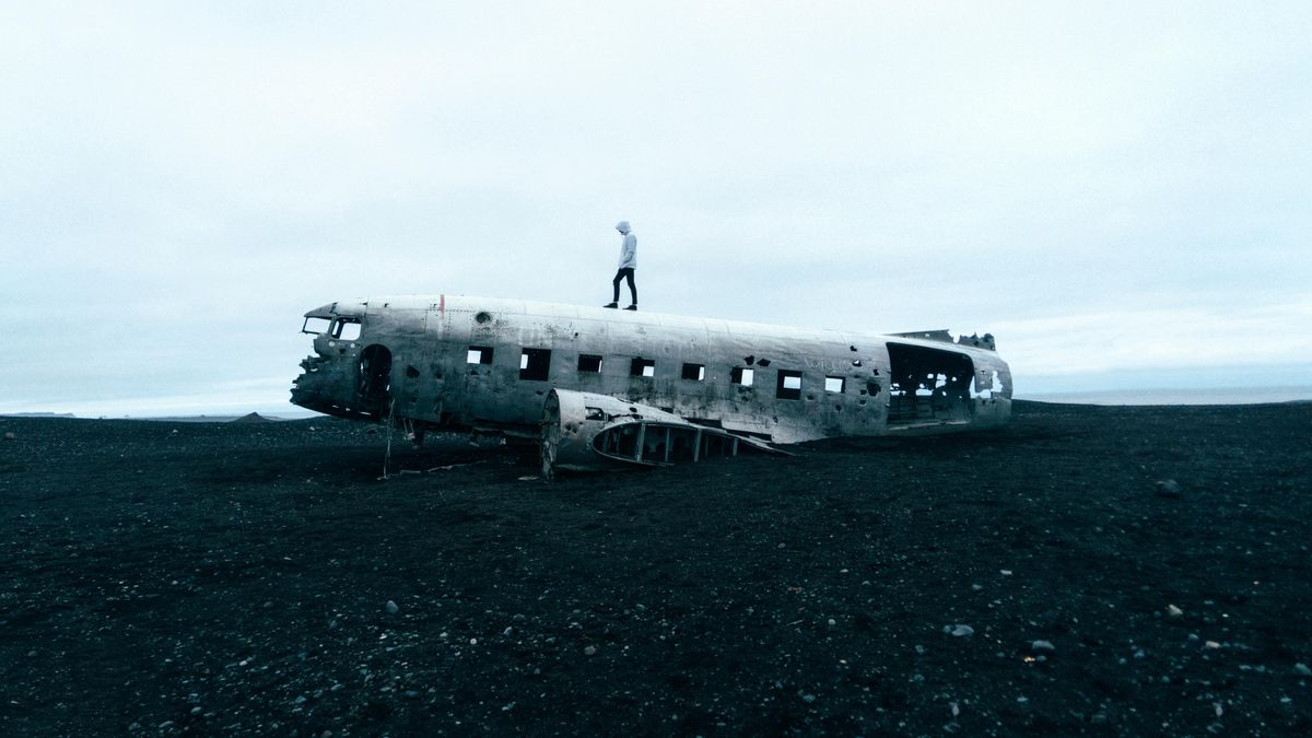 El famoso avión abandonado de la playa de Sólheimasandur.