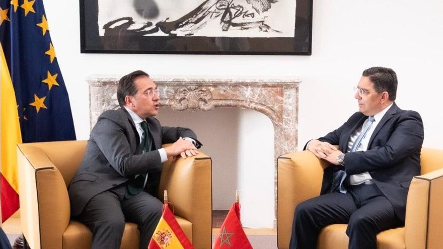 El ministro de Exteriores, José Manuel Albares, se reúne con su homólogo de Marruecos, Naser Bourita.
