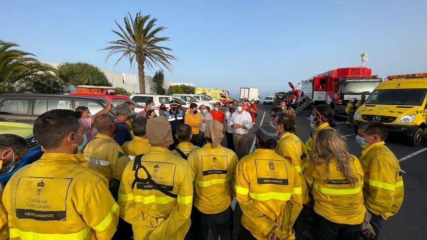 Efectivos de Medio Ambiente del Cabildo de Gran Canaria.