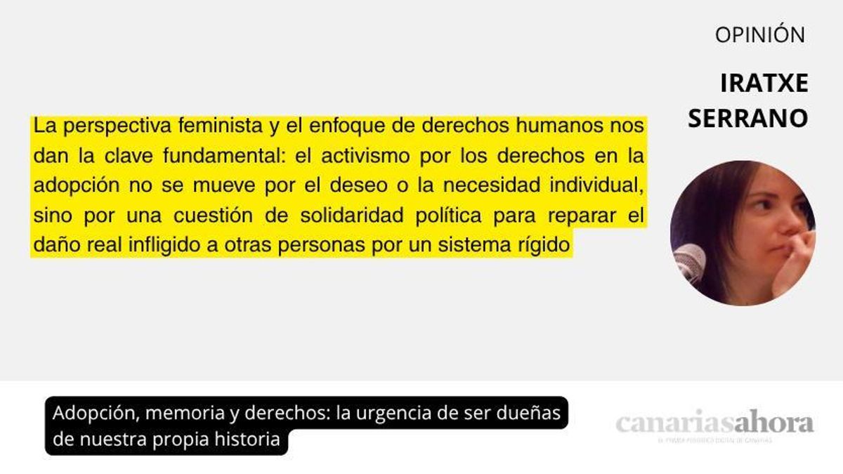 Adopción, memoria y derechos: la urgencia de ser dueñas de nuestra propia historia
