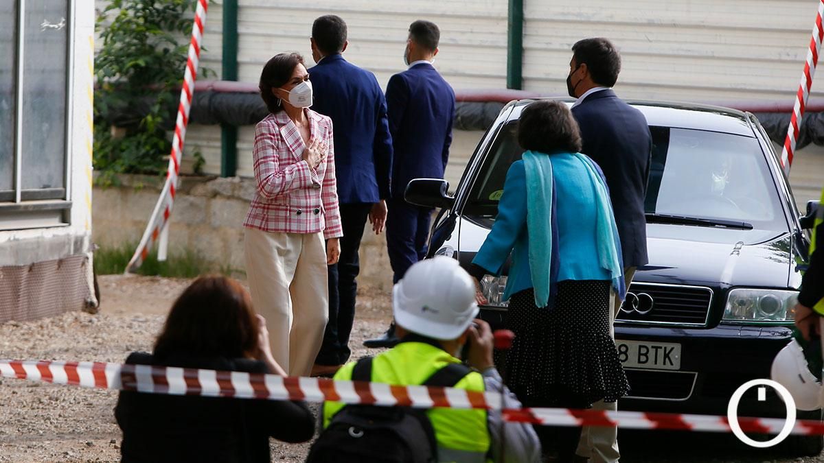 La vicepresidenta del Gobierno Carmen Calvo visita las obras de la Biblioteca del Estado