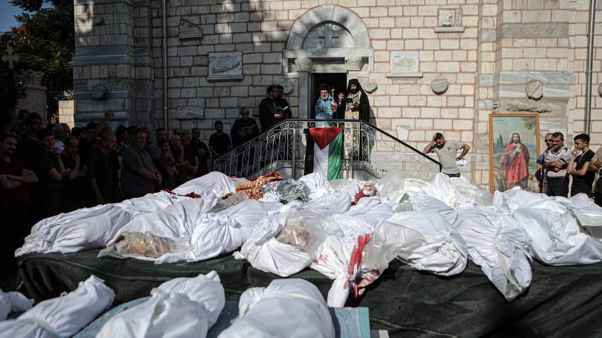 Imagen de población civil asesinada en Gaza.