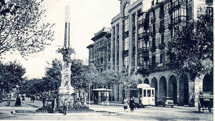 Paseo de la Independecia Zaragoza en 1924