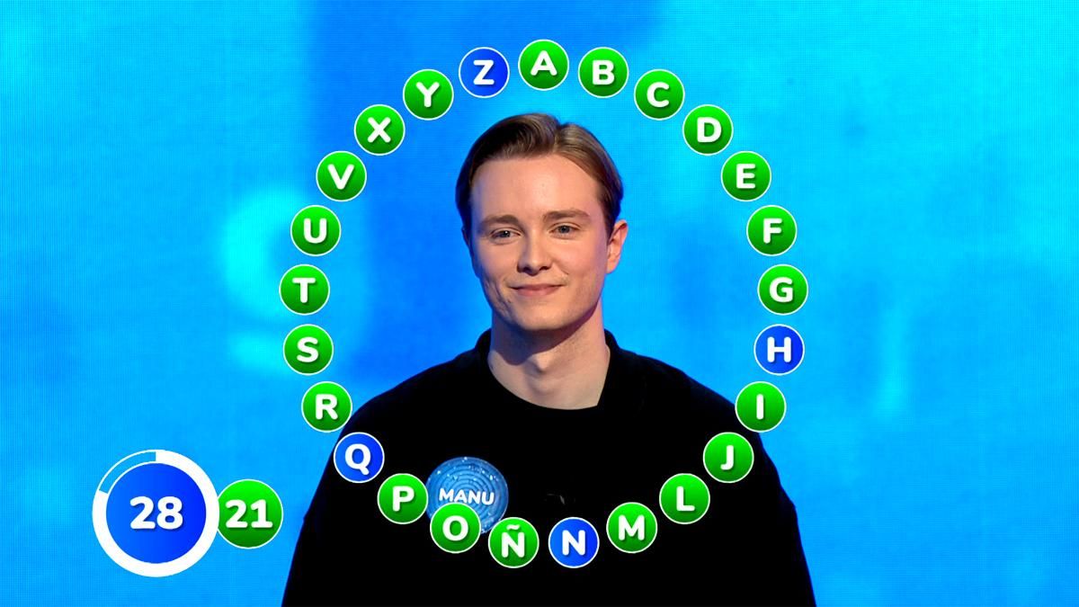 Manu Pascual en su último 'Rosco' de 'Pasapalabra'