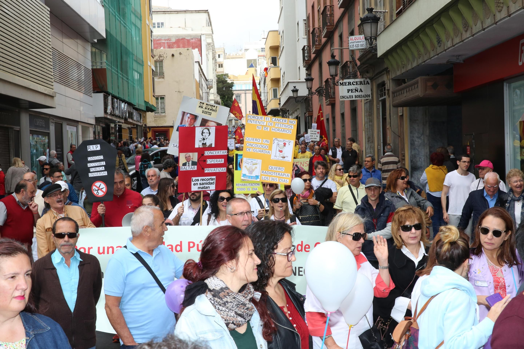 Manifestación por la sanidad en Las Palmas de Gran Canaria