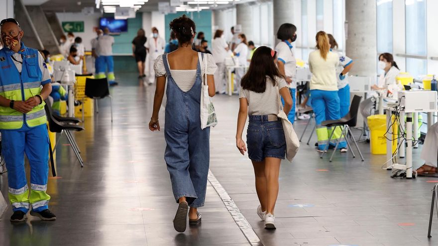 Punto de vacunación masivo instalado en el Wizink Center de Madrid, que vacuna a partir de este martes 24 de agosto las 24 horas del día sin cita previa a los madrileños que no hayan recibido aún ninguna dosis de la vacuna contra la COVID-19