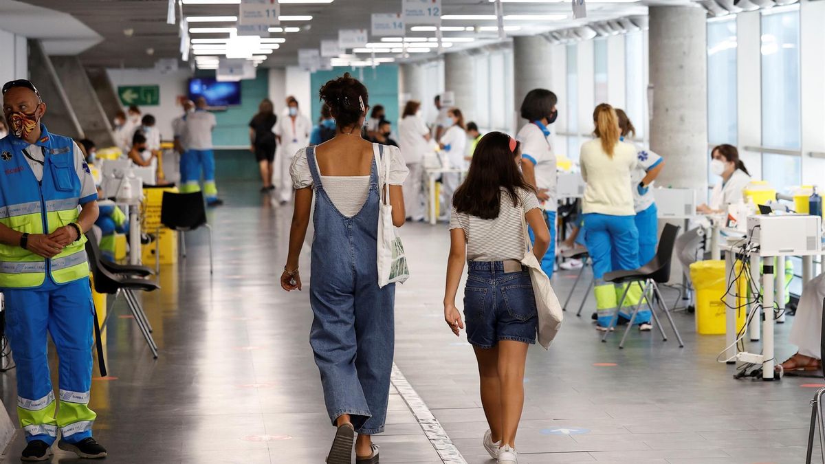 Punto de vacunación masivo instalado en el Wizink Center de Madrid, que vacuna a partir de este martes 24 de agosto las 24 horas del día sin cita previa a los madrileños que no hayan recibido aún ninguna dosis de la vacuna contra la COVID-19