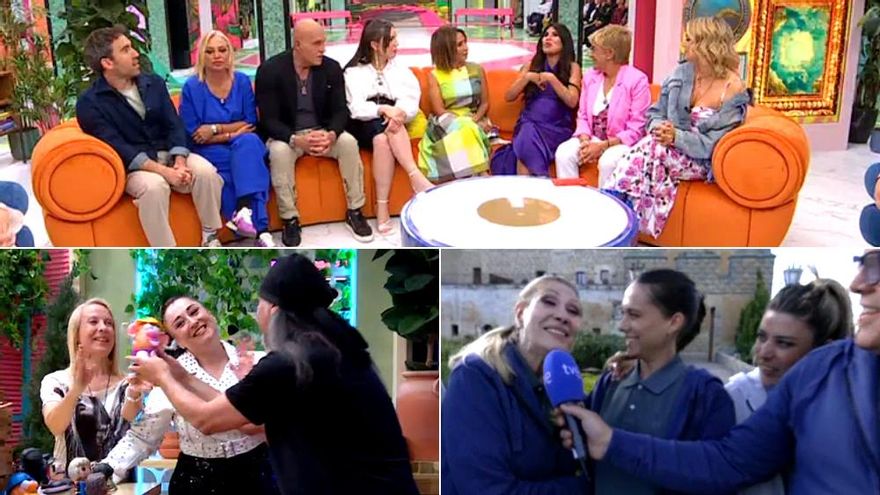 'La familia de la tele' se estrenó en su plató con show de Camela, tramas 'Sálvame' y choque con Rosa Benito