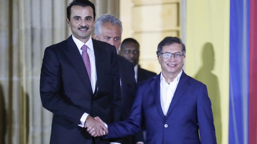 Petro dice que busca con el emir de Catar "la paz del mundo" y de Colombia