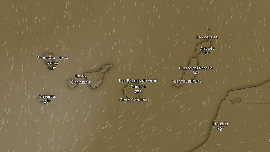 Aemet actualiza y amplía los avisos por calor y calima para Canarias