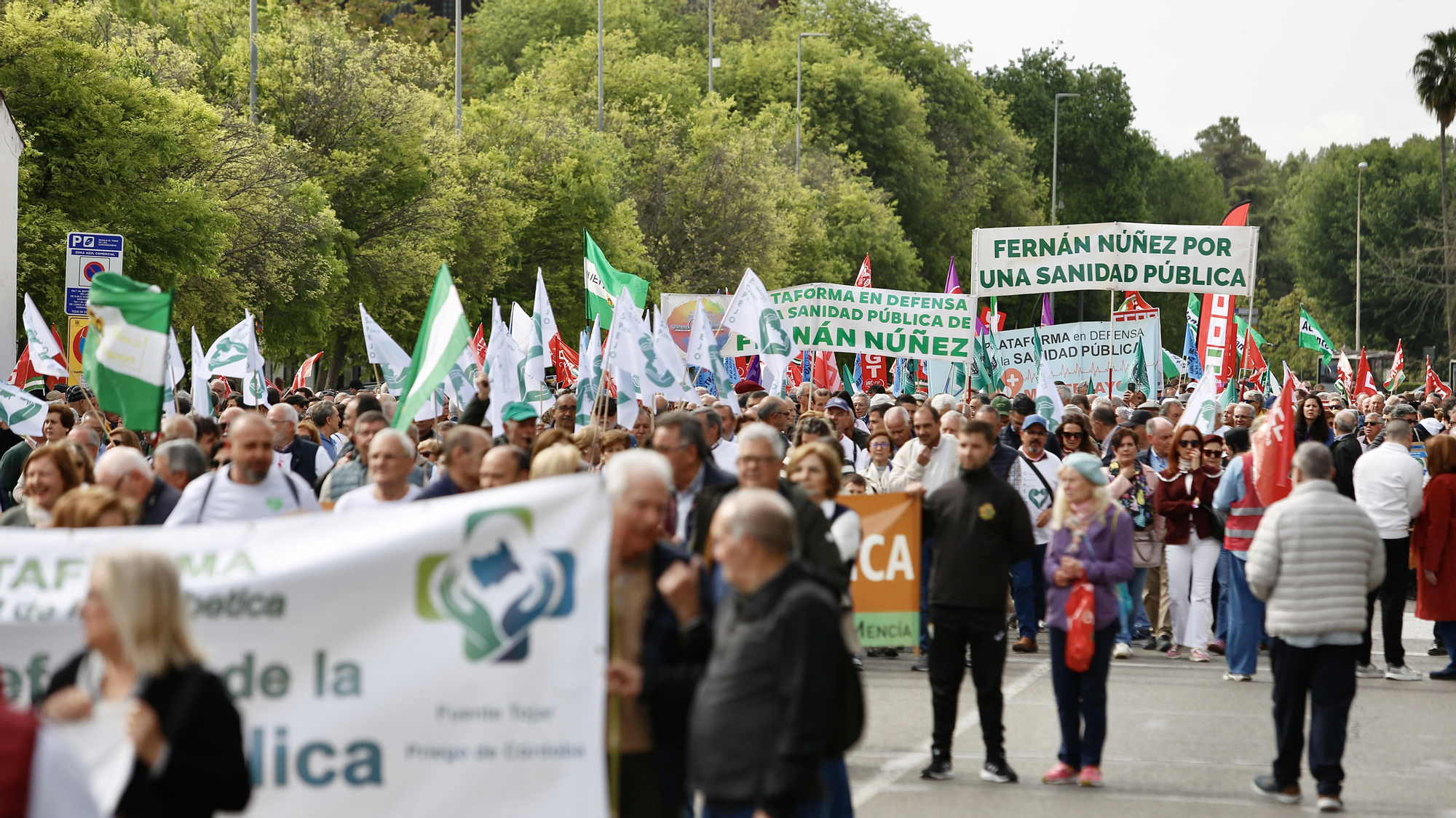 Manifestación de las Mareas Blancas por la sanidad pública