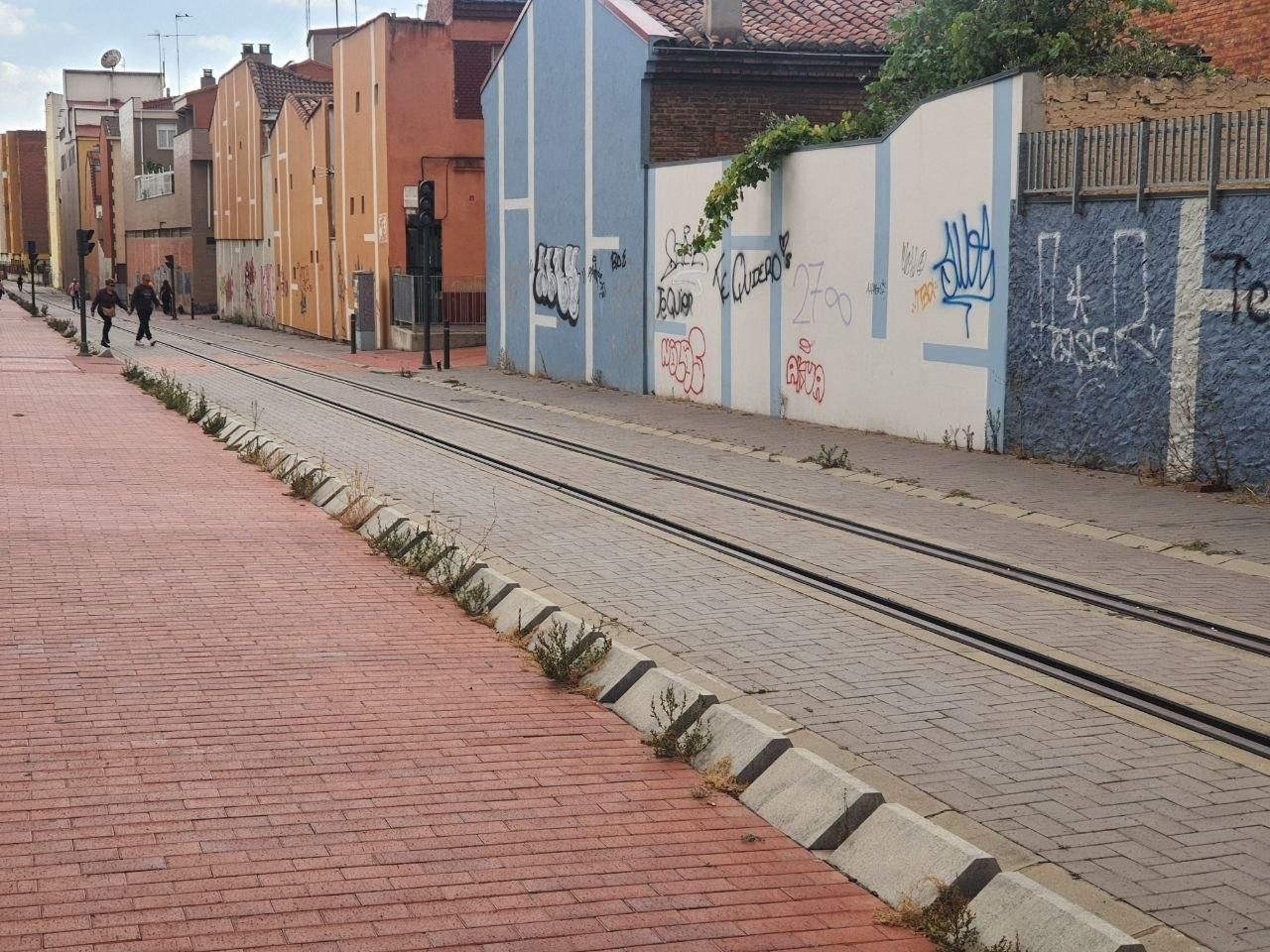 Vías de Feve en desuso en la ciudad de León