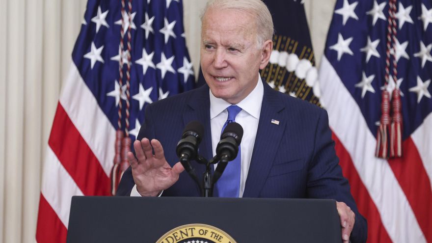 En la imagen, el presidente de EE.UU., Joe Biden. EFE/Oliver Contreras/Pool/Archivo