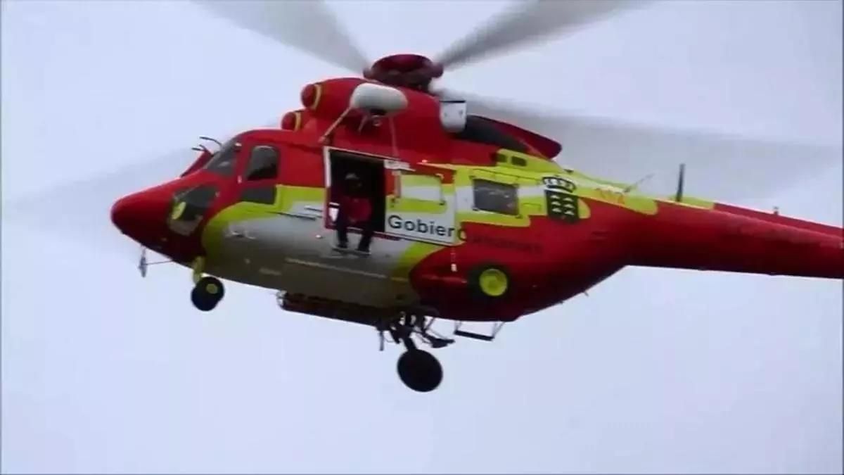 Evacuado en helicóptero tras sufrir un accidente en un barranco de difícil acceso  de Puntallana