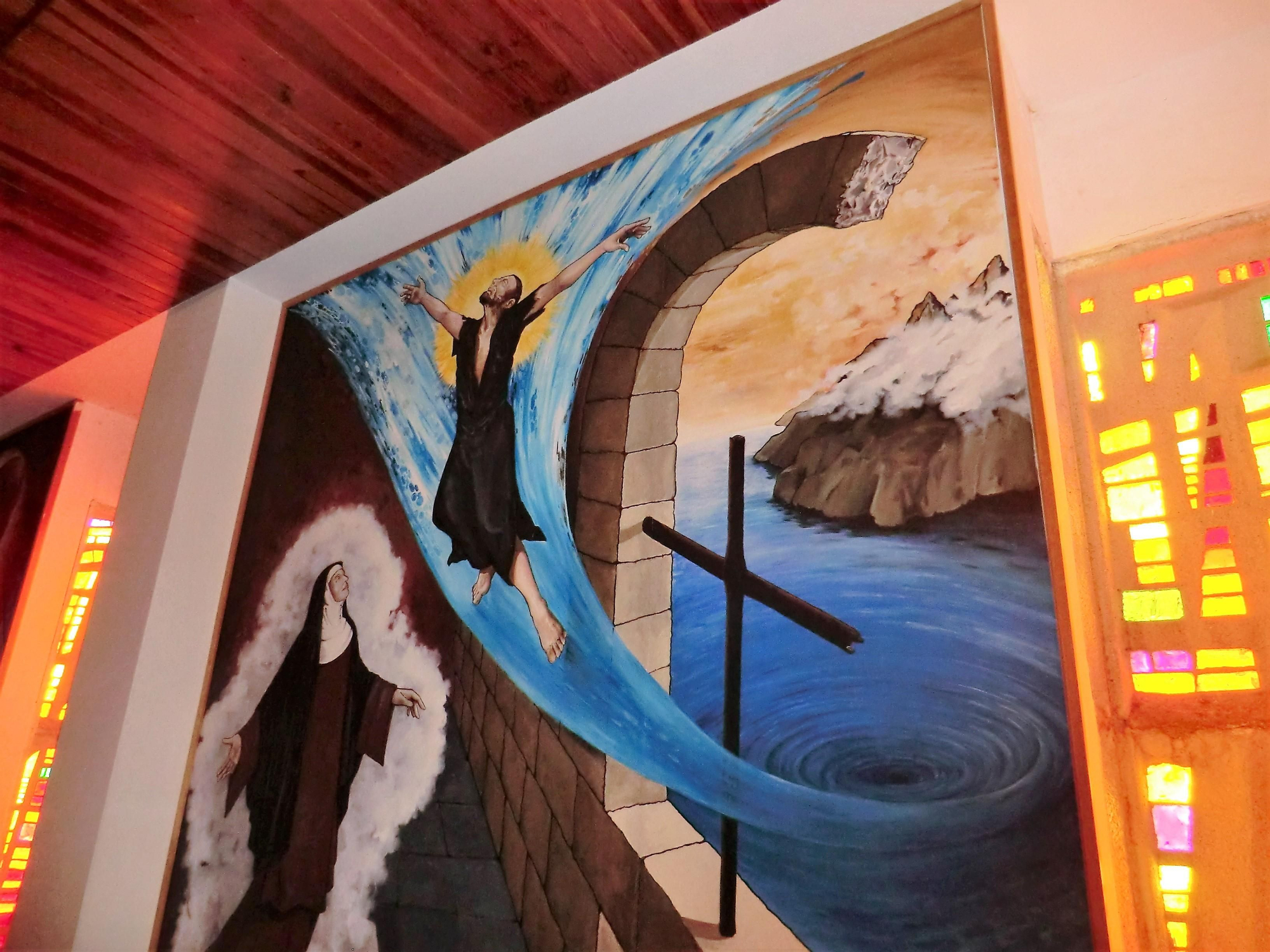 'La visión de Santa Teresa', mural de Erik Cichosz-Heuschkel (1992). MVH