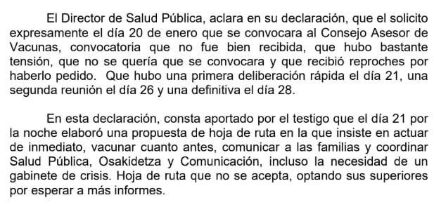 Extracto de la resolución de la Fiscalía