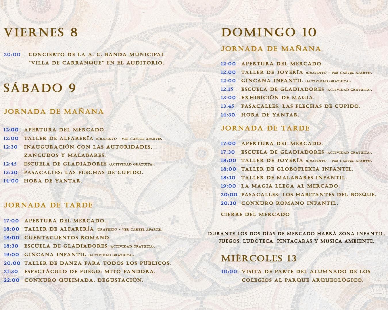 Programa completo de las XX Jornadas Romanas de Carranque