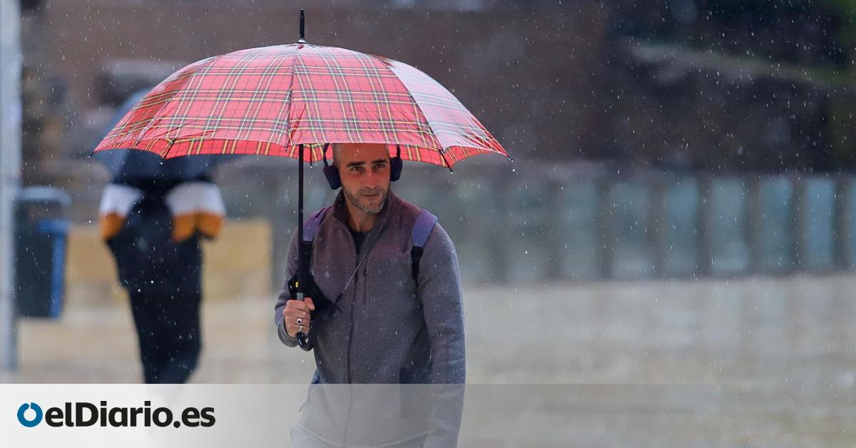 La Aemet advierte de una jornada de lluvia, viento y oleaje con ocho comunidades con avisos
