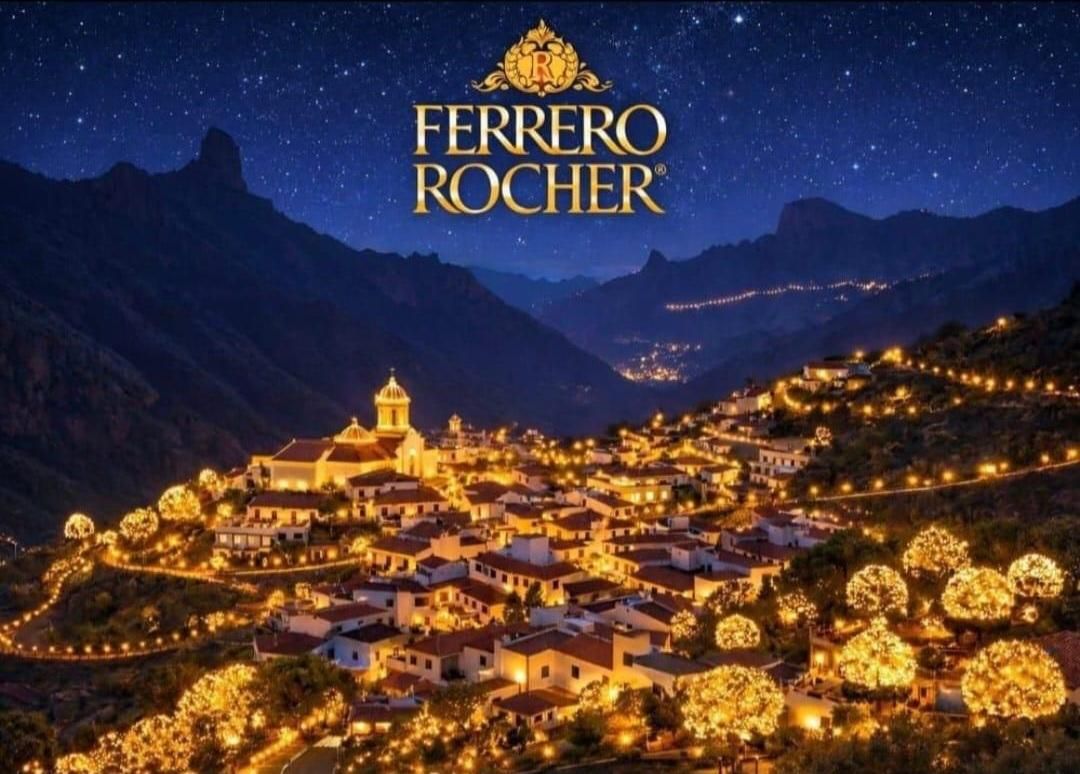 Recreación con IA de la iluminación de Tejeda.