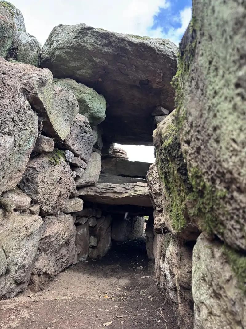 Imagen de la entrada de la nueva Tumba de los Gigantes encontrada en Cerdeña.