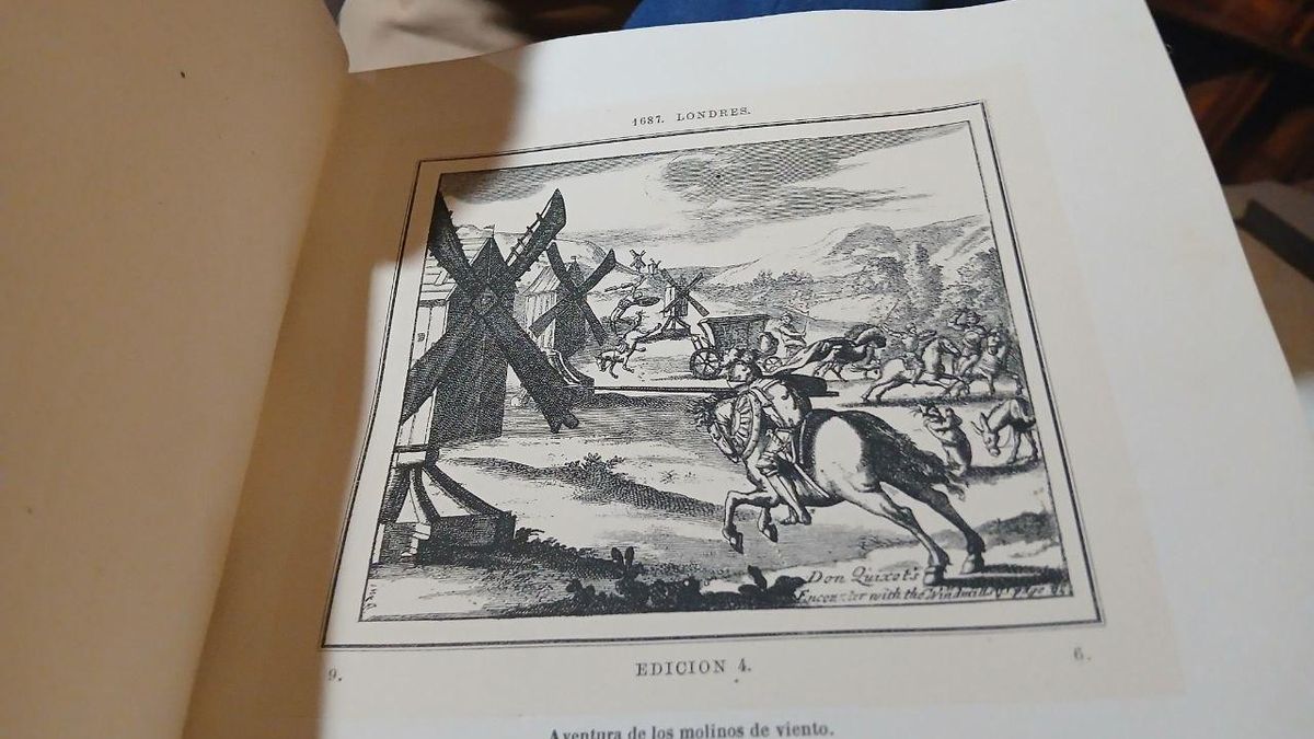 Una de las imágenes de la iconografía sobre El Quijote, de Francisco López de Fabra