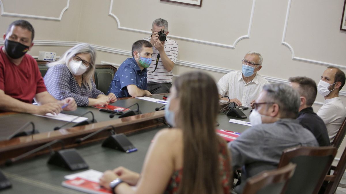 El alcalde de València, Joan Ribó, durante la reunión.