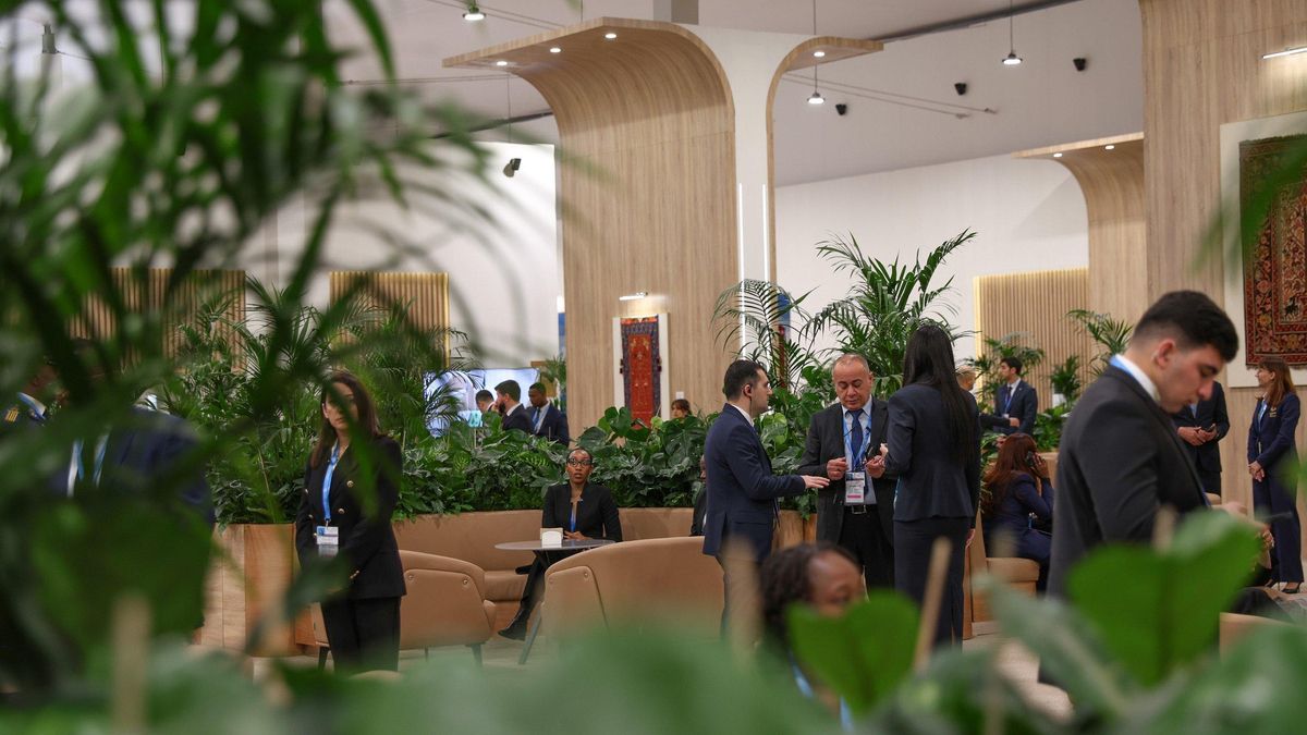La sala VIP de la COP29 del año pasado, donde se reunieron las autoridades de alto nivel durante las negociaciones sobre el clima. Los especialistas temen que la creciente falta de confianza entre los países pueda reducir la voluntad de cooperar.