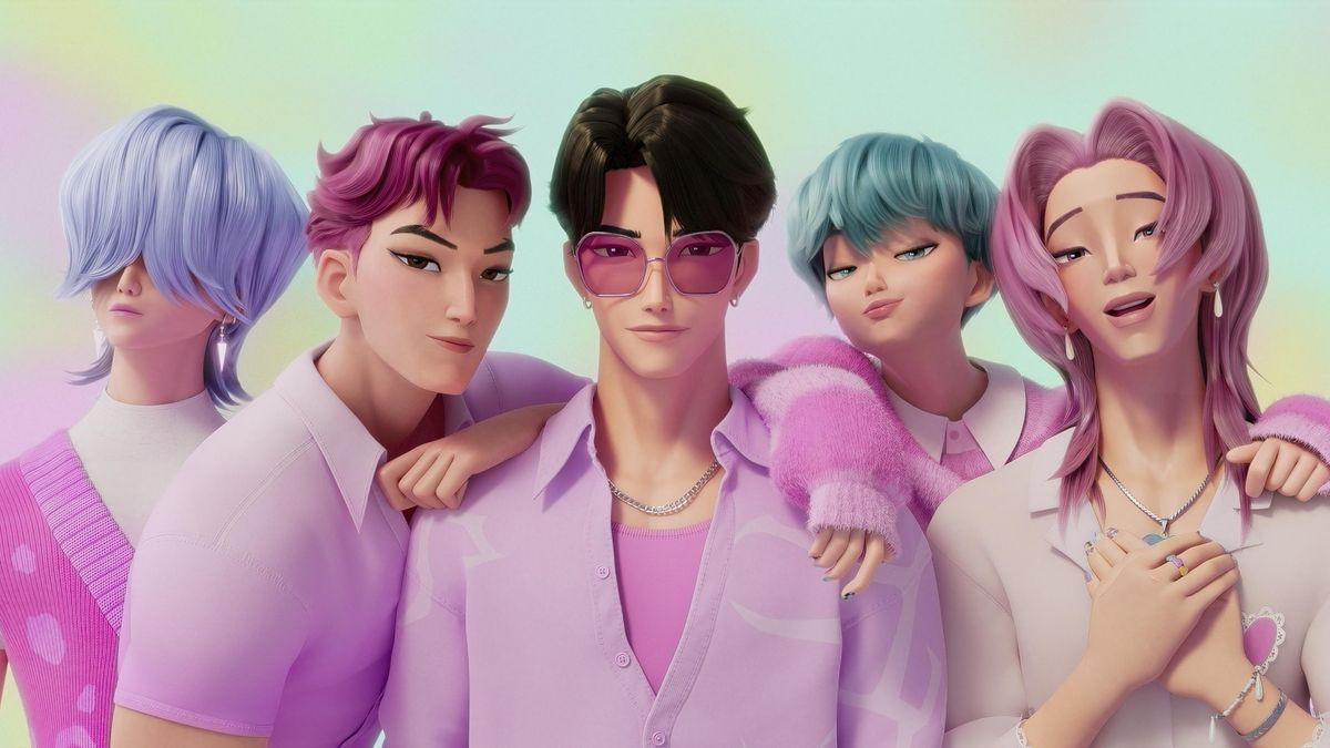 Saja Boys, la boy band de la película también arrasa en las listas de música
