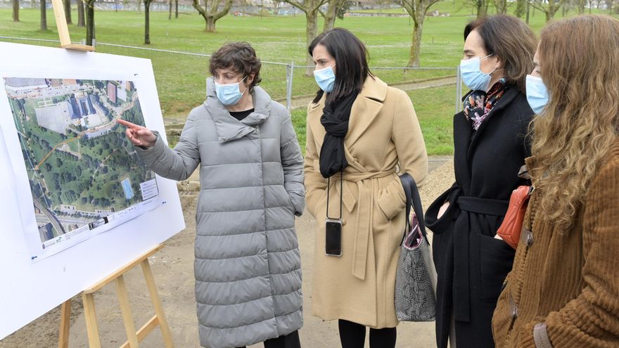 Visita a las obras de saneamiento en el Parque Doctor Morales