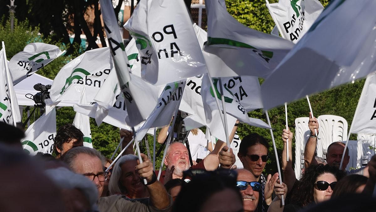 Mitin de Por Andalucía en la plaza de la Juventud de Córdoba