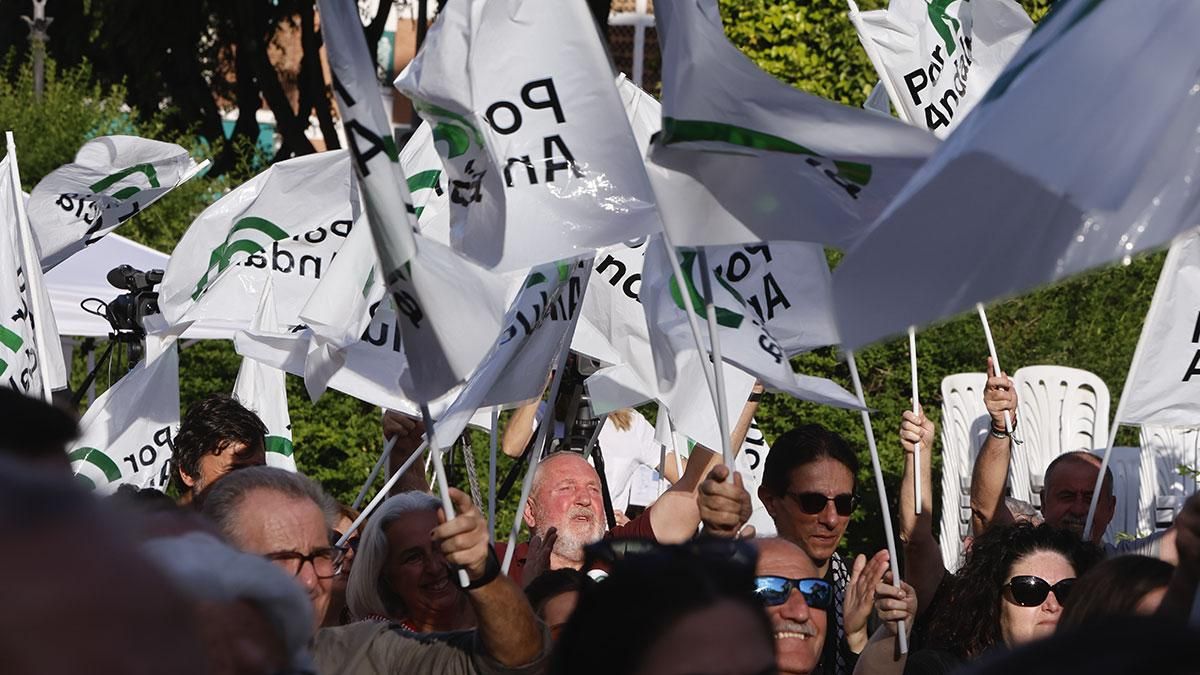 Mitin de Por Andalucía en la plaza de la Juventud de Córdoba
