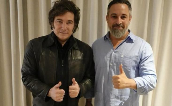 Milei y Abascal, en 2025.