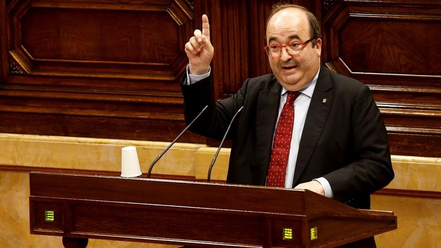 El presidente del grupo parlamentario de Socialistes - Units per avançar, Miquel Iceta.