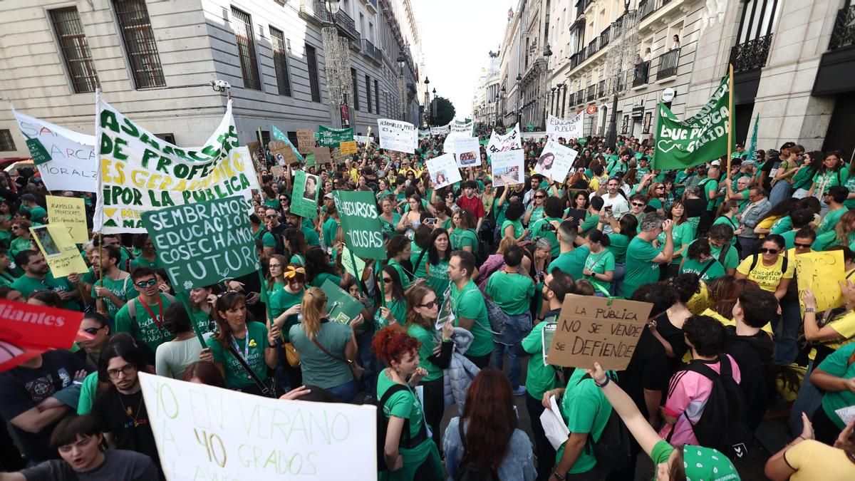 La huelga educativa empieza en Madrid entre piquetes, centros parados y cargas policiales