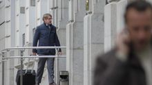 El magistrado Salvador Alba entra en la sede del Consejo General del Poder Judicial.