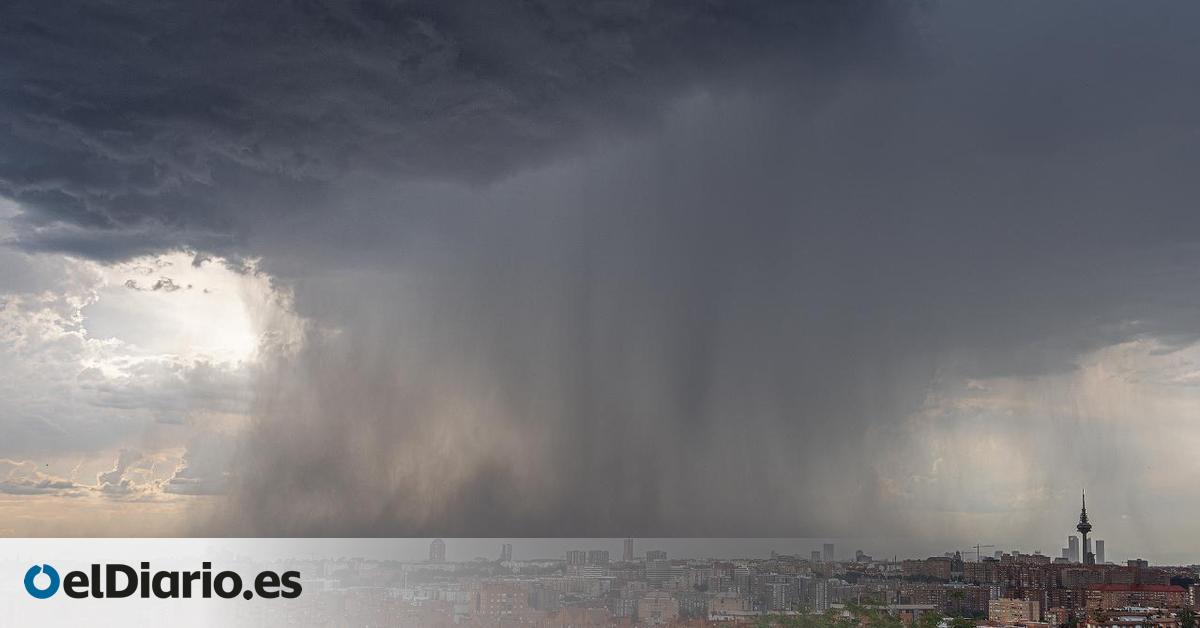 Las lluvias pasan a tormentas este viernes en la Comunidad de Madrid
