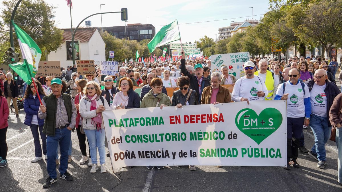 Manifestación en defensa de la sanidad pública