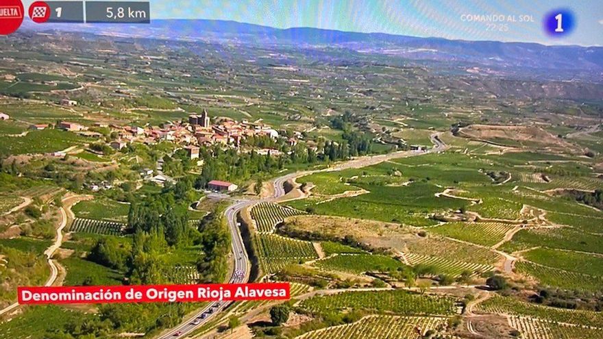 Captura de pantalla de la imagen en TVE con el rótulo.
