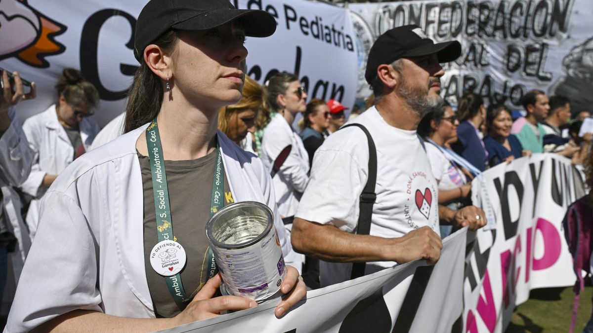 Trabajadores del Garrahan en la protesta
