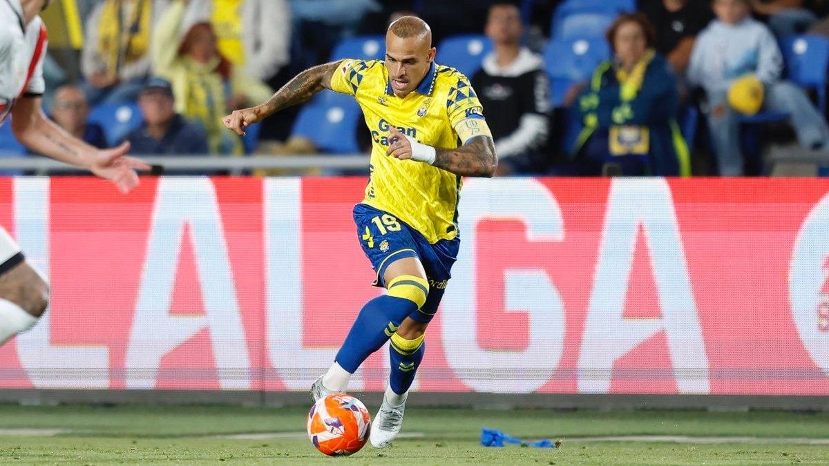 Sandro Ramírez en el Estadio de Gran Canaria