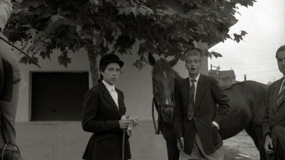 Juan Carlos de Borbón, en 1952, en la Hípica de Donostia