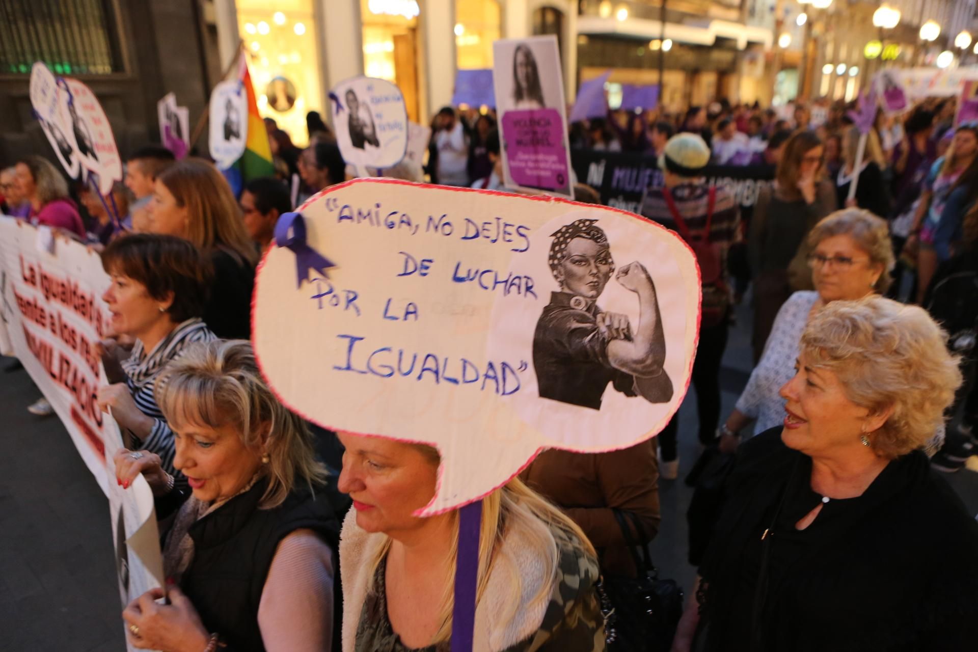 Manifestación por la igualdad en Las Palmas de Gran Canaria