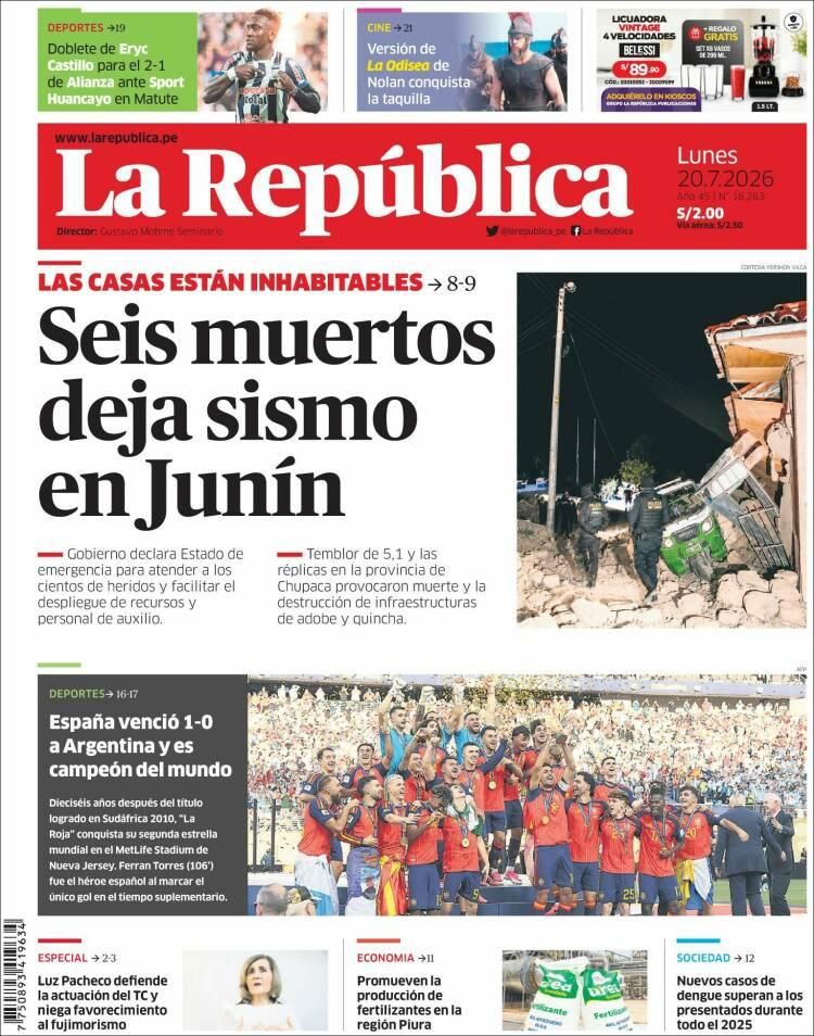 Las lágrimas de Messi y el título de España, en las tapas de los diarios del mundo